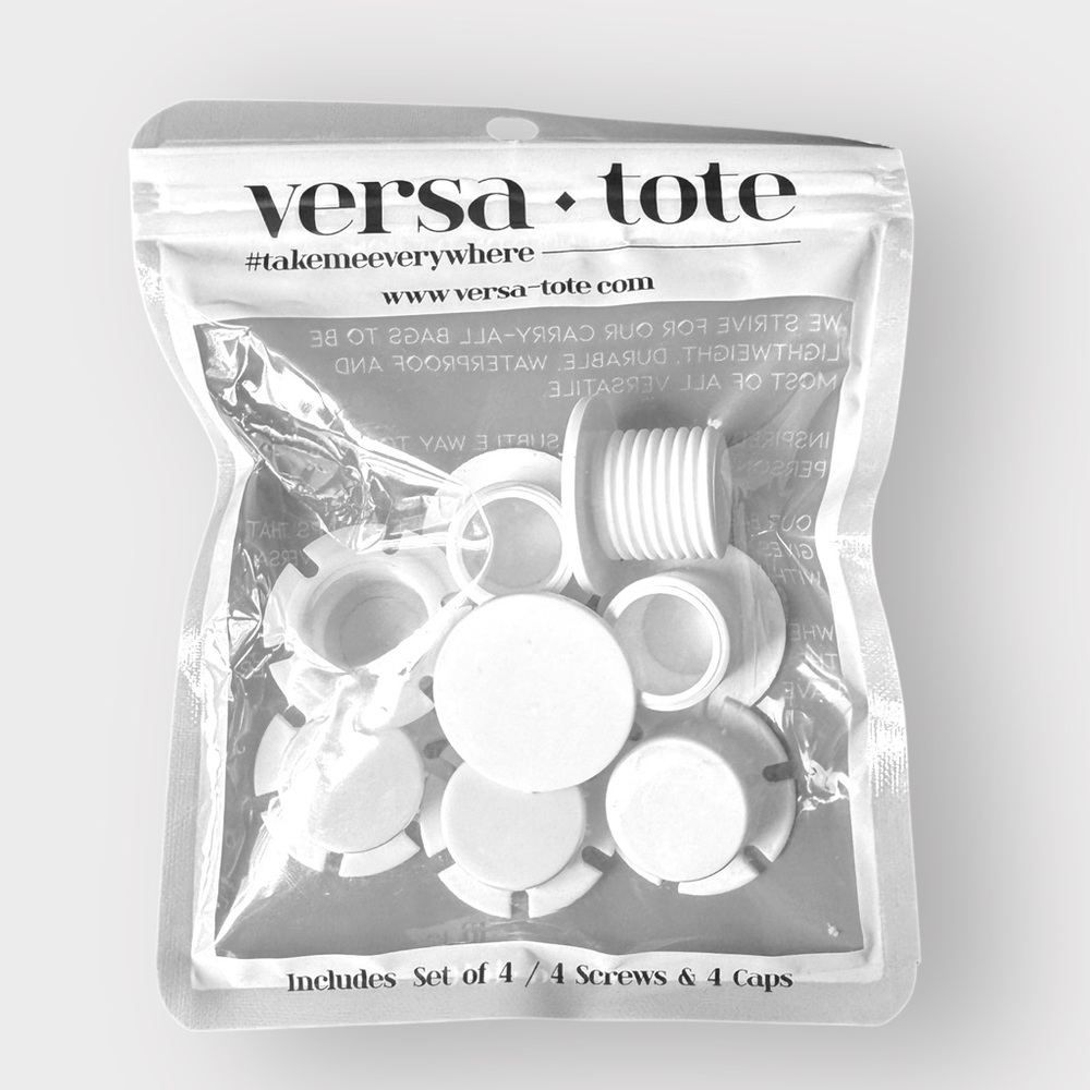 Versa Tote White Cap and Screw Set